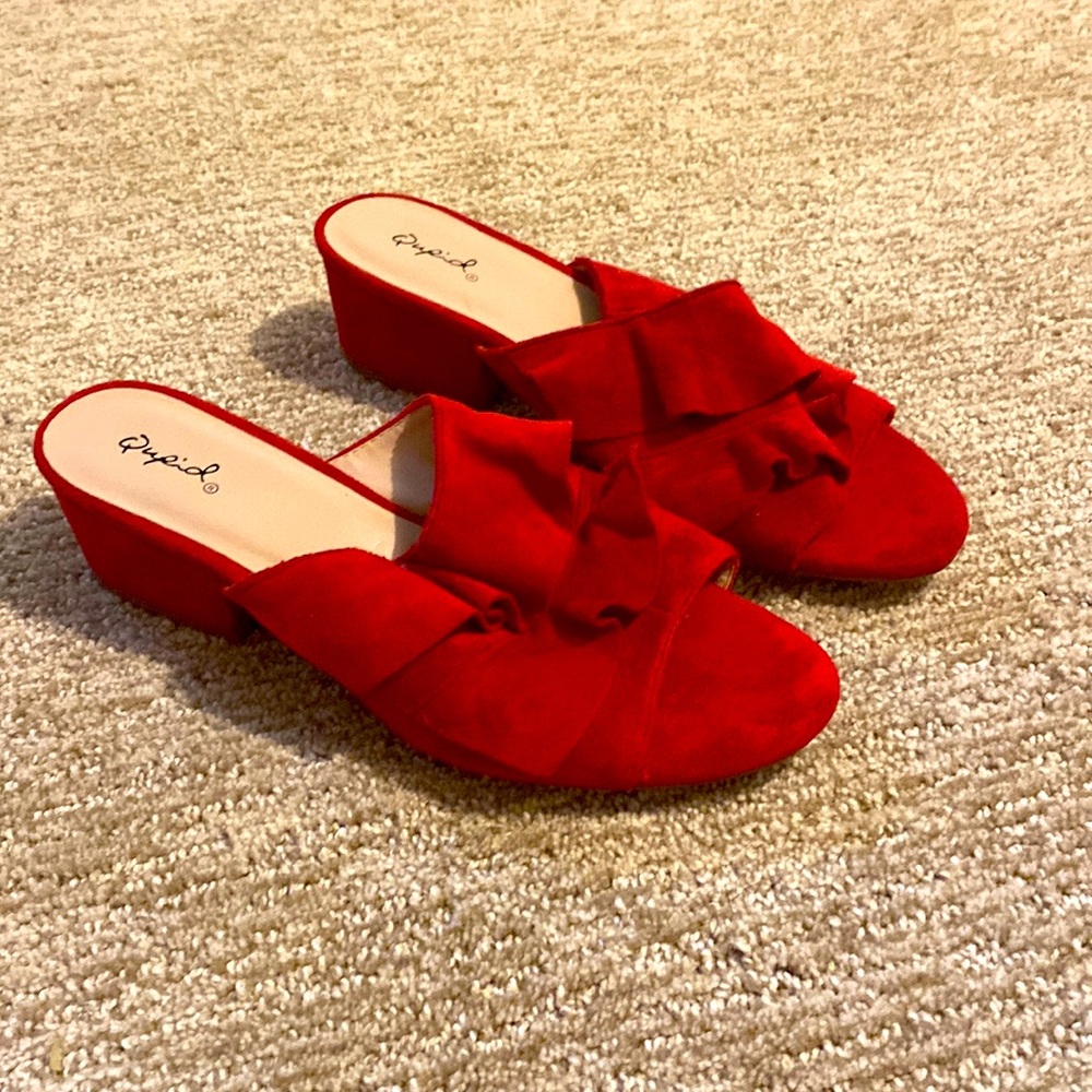 Qupid Heels Red Size 9
